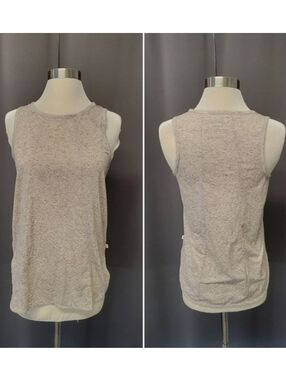 Toad&Co Tank Top Beige Space Dye Linen Blend XS